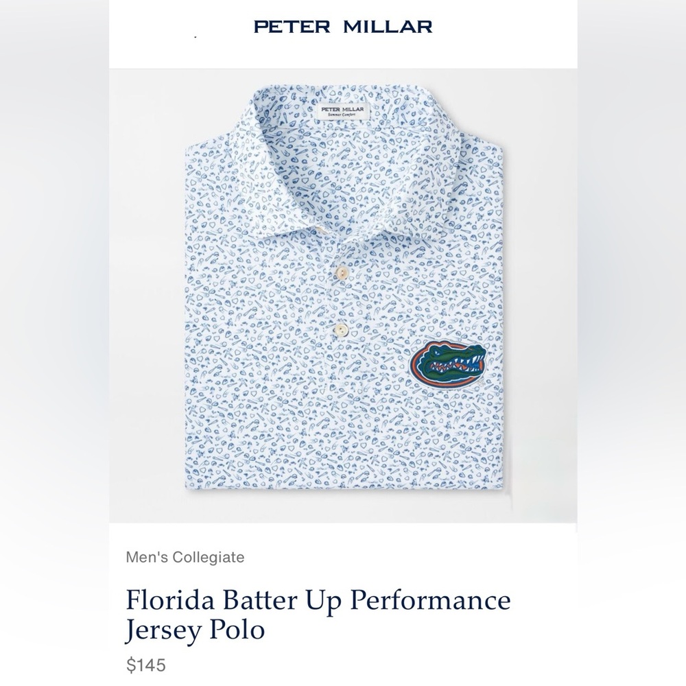 PETER MILLAR Florida Batter Up Performance Jersey Polo